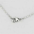 Elegant silver necklace with a secure clasp, perfect modern jewelry for vacation outfits