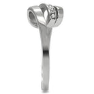 Modern silver fashion ring for women featuring a sleek design and sparkling accents