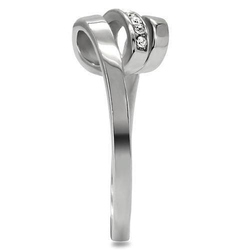 Modern silver fashion ring for women featuring a sleek design and sparkling accents
