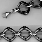 Modern silver link bracelet featuring large geometric links for a sleek fashion statement