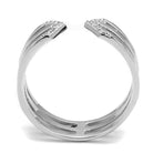 Stylish modern silver rings for vacation style featuring a unique split design and shimmering accents