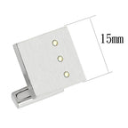 Modern square cufflinks for men with sleek design and three decorative stones for formal occasions