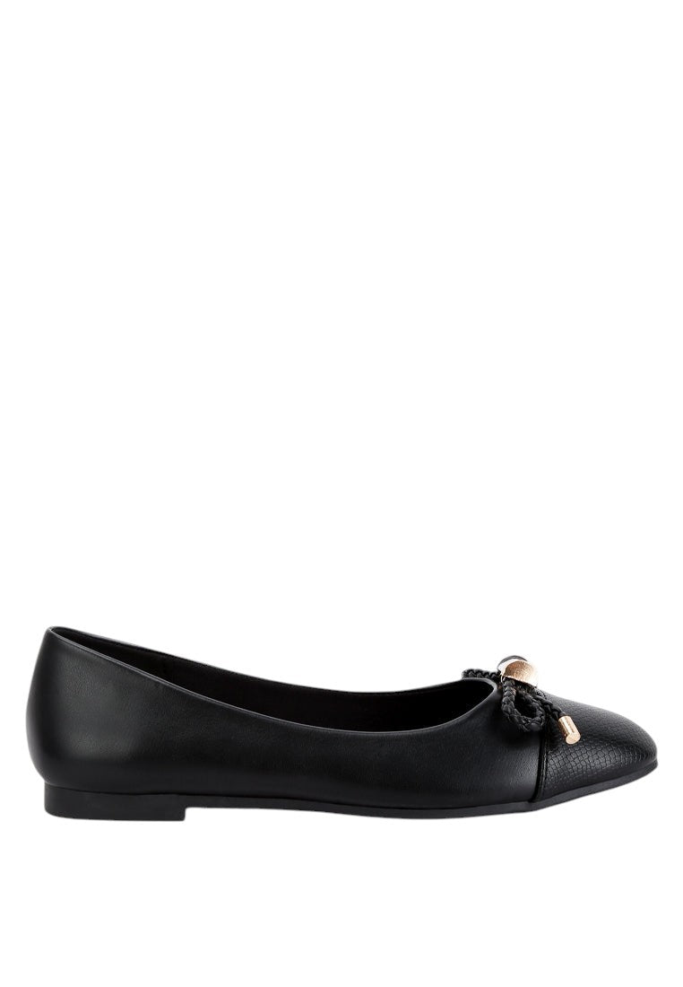 Moi Metallic Embellished Flat Ballerinas