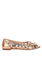 Moira Woven Peep Toe Flats