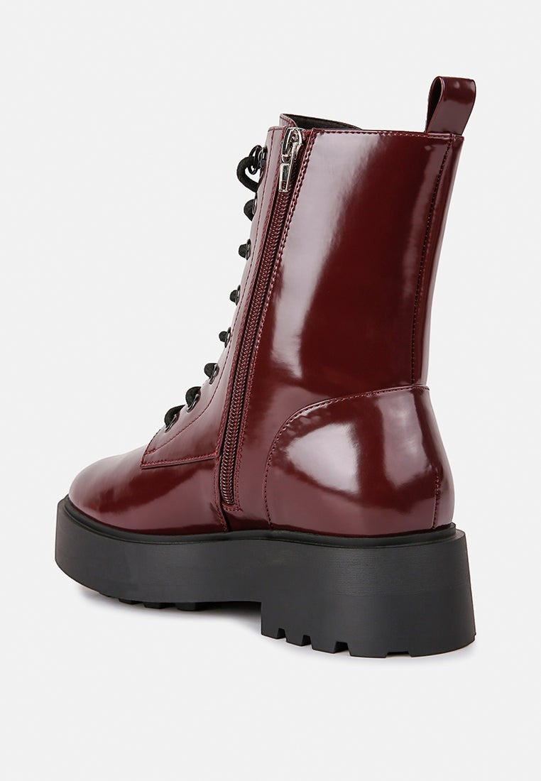 Molsh Faux Leather Ankle Biker Boots