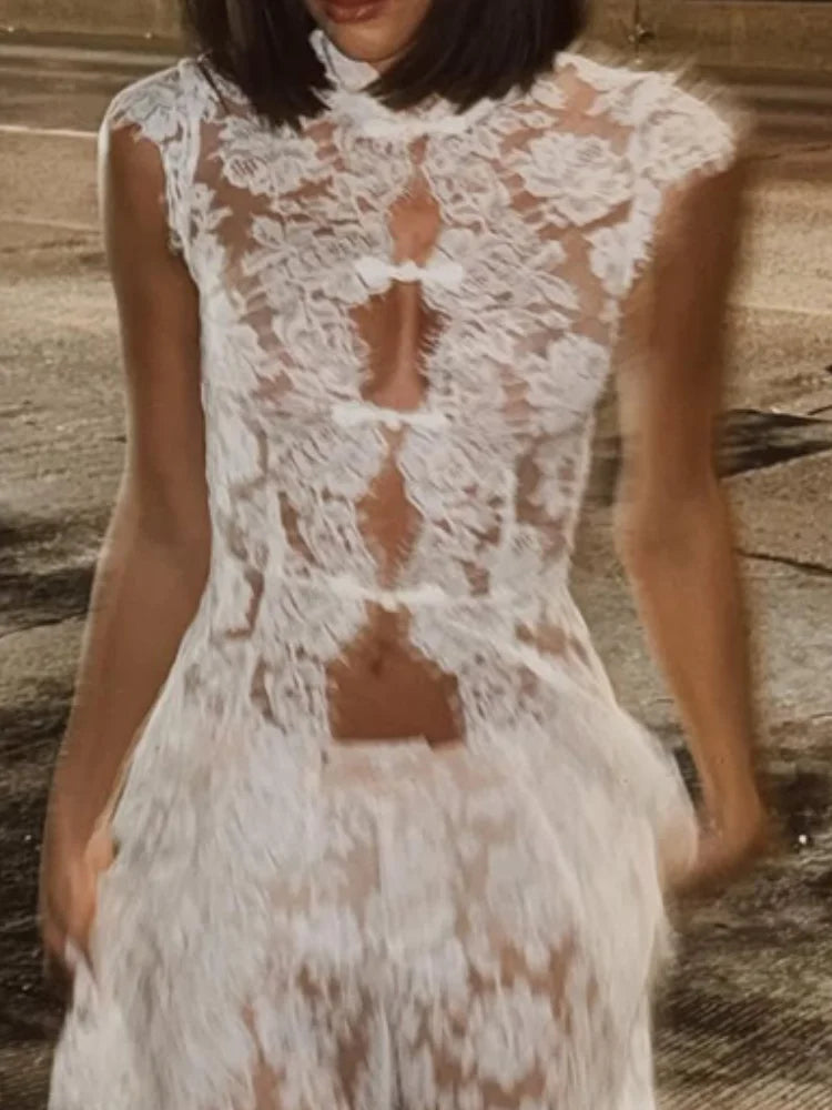 White lace lingerie set, sheer fabric for intimate occasions