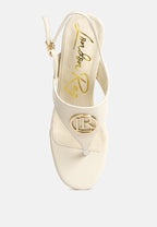 Monde Block Heel Thong Sandals