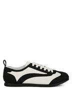 Moomba lace up sneakers in black and white for casual wear