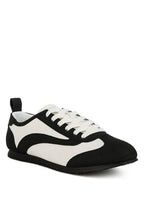 Moomba lace up sneakers in black and white for casual wear