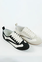Bi-color Moomba lace up sneakers for women's casual wear