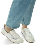 Moomba lace up sneakers in light beige for casual outings