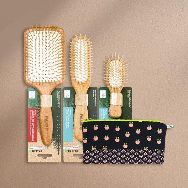 Travel Essentials - Toiletries Morethan8 Faller Brushes Wood Pin Paddle Brush