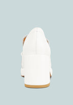 Morgan Metallic Embellishment Leather Platform Loafers