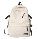 VacationGrabs nylon backpack for travel with multiple pockets and adjustable straps in beige color