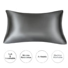 Dark gray mulberry silk pillowcase, soft and wrinkle-resistant