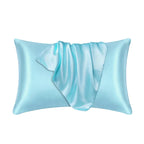 Blue mulberry silk pillowcase for hair and skin care