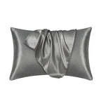 Gray mulberry silk pillowcase for hair and skin care