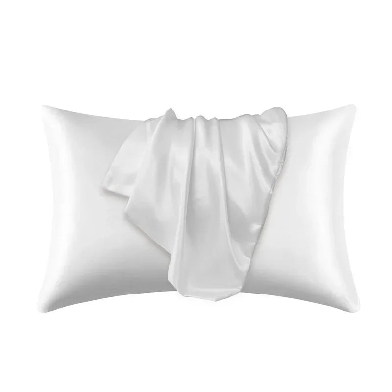 White mulberry silk pillowcase for hair and skin care