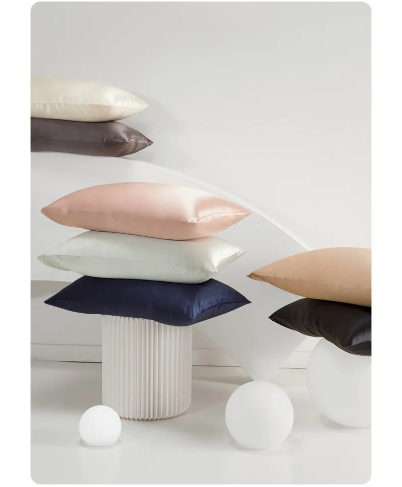 Assorted mulberry silk pillowcase in various colors for luxurious sleep