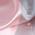Pink mulberry silk pillowcase, breathable and smooth for skin care