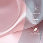 Pink mulberry silk pillowcase, breathable and smooth for skin care