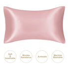 Pink mulberry silk pillowcase, soft and breathable for better sleep