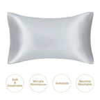 Silver mulberry silk pillowcase, soft and breathable for skincare