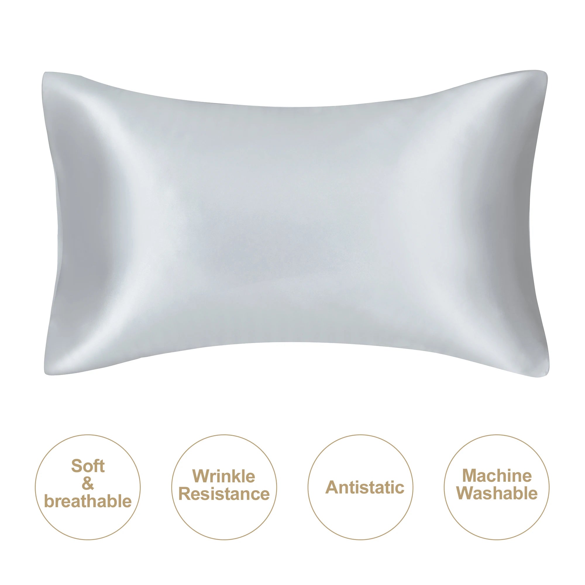 Silver mulberry silk pillowcase, soft and breathable for skincare