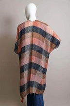 Multi Buffalo Checkered Kimono - VacationGrabs