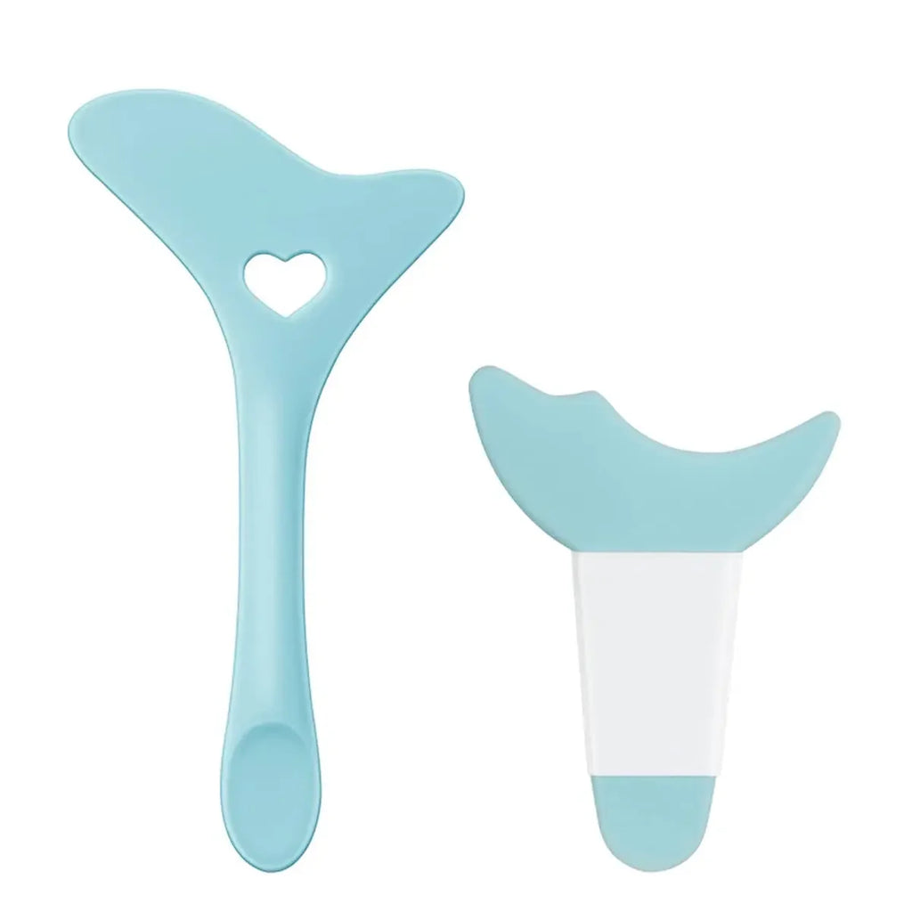 Blue multi-functional eyeliner stencil for precise eye makeup application