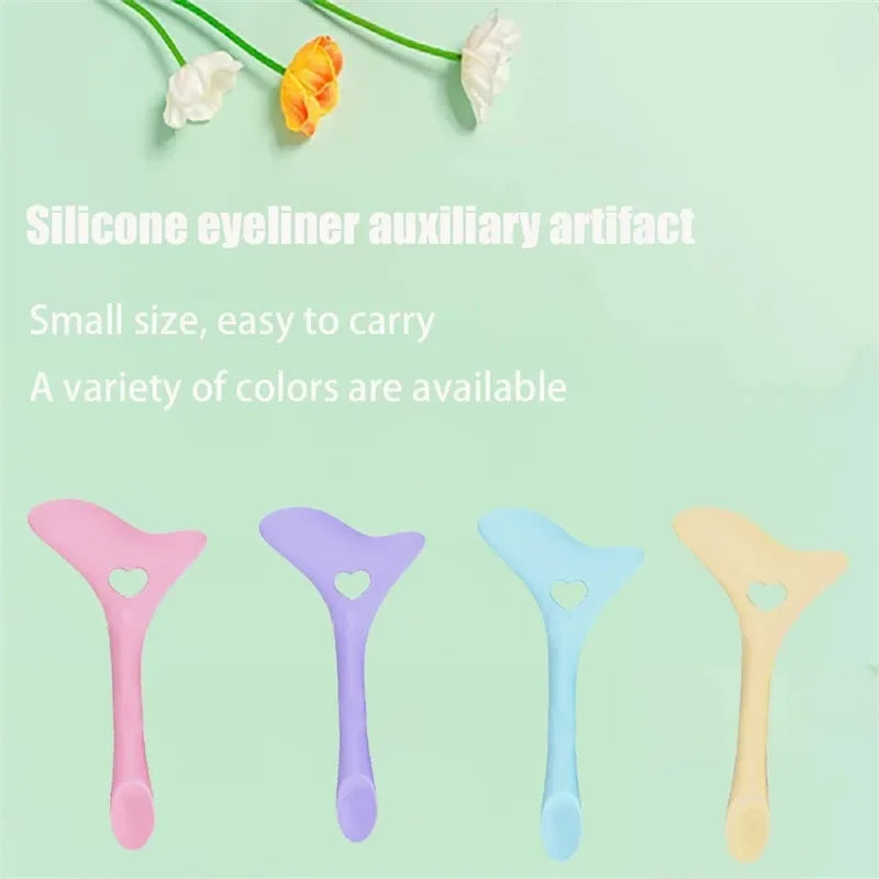 Silicone multi-functional eyeliner stencil in pastel colors for easy application