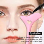 Pink multi-functional eyeliner stencil for precise eyeliner application