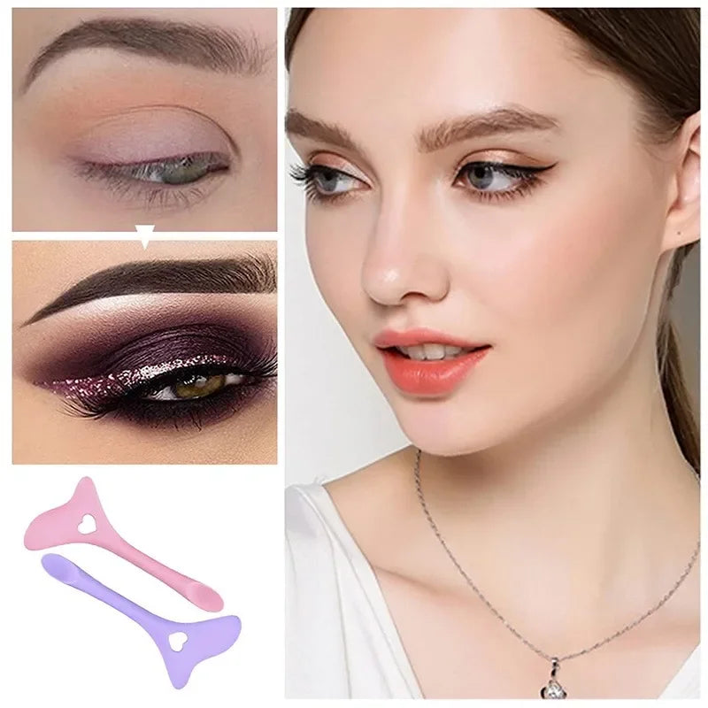Multi-functional eyeliner stencil in pink and purple for perfect eye makeup