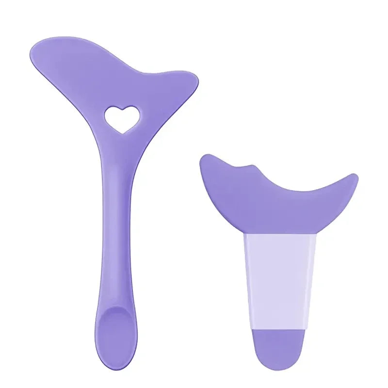 Purple multi-functional eyeliner stencil for precise makeup application