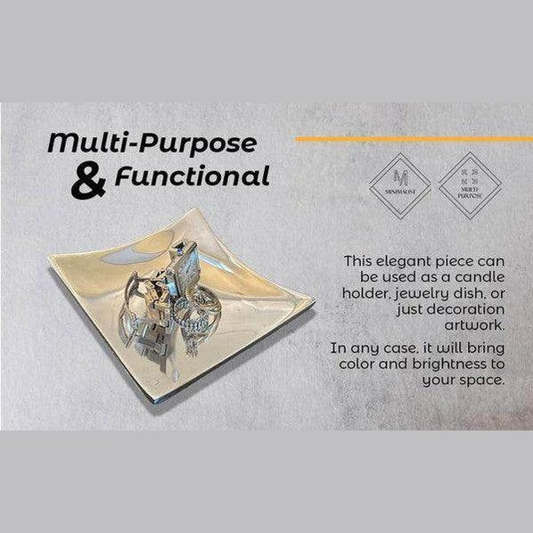 Multi-Purpose Wavy-Square Candle Holder - VacationGrabs