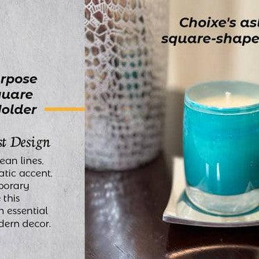 Home Essentials Multi-Purpose Wavy-Square Candle Holder