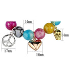 Multicolor beaded bracelet for women featuring colorful beads and charms for a trendy look