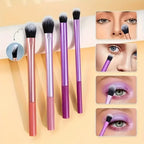 8-piece multi-color makeup brush set with powder and blush brushes (photo 6 of 7)