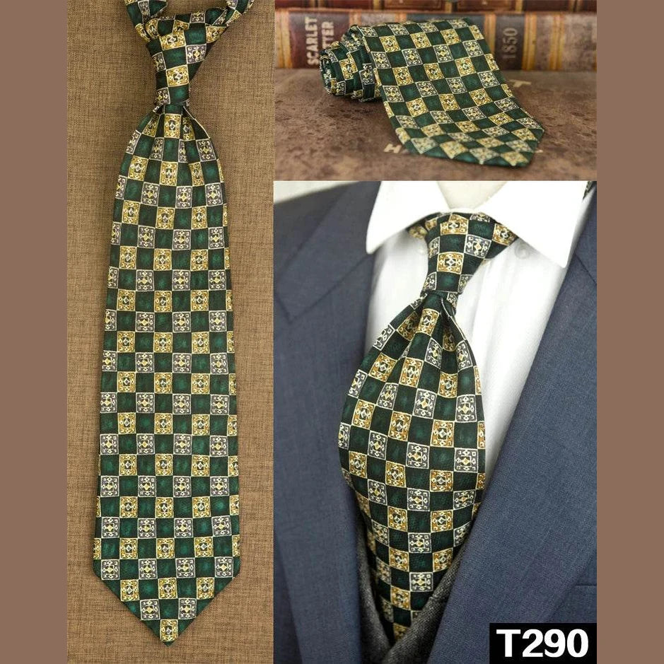 Multicolor silk ties for men, stylish checkered pattern, perfect for formal events