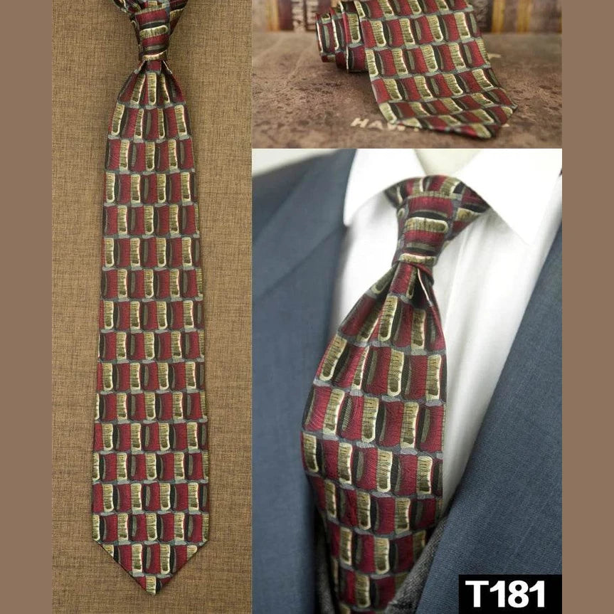Multicolor silk ties for men, stylish pattern for formal occasions