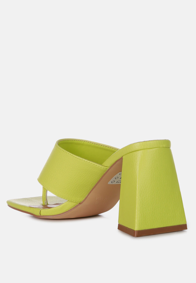 Muse Me Triangular Block Heel Thong Sandals