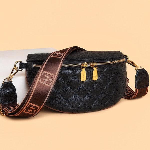 Wallets, Handbags & Accessories Myra Quilted Genuine Leather Crescent Sling Bag