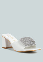 Naflah Rhinestone Embellished Slip On Sandals