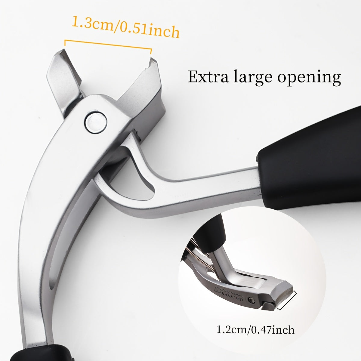 Stainless steel nail clippers for a dog with an ergonomic grip