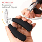 Black dog nail clippers for a dog, ergonomic grip for easy use