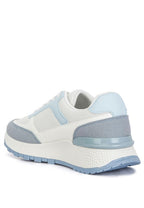 Women's Nairobi lace up sneakers in blue and white for casual wear