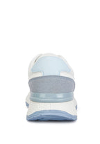 Women's Nairobi lace up sneakers in white and blue for casual wear
