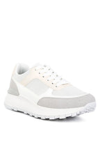 Women's Nairobi lace up sneakers in grey and white for casual wear
