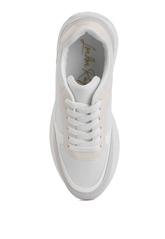 Women's white Nairobi lace up sneakers for casual wear