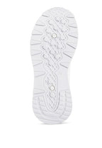 White rubber sole of Nairobi lace up sneakers for everyday wear